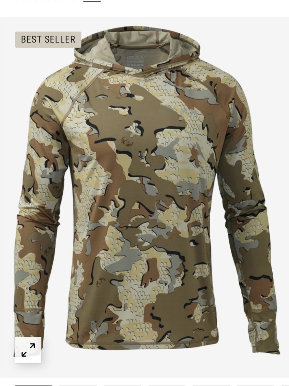 KUIU Desert Camo Hooded Long-Sleeve Shirt - Tan, Brown, Olive
